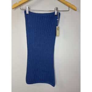 Pure Alpaca 100% Baby Alpaca Scarf Cowl Snood Blue New